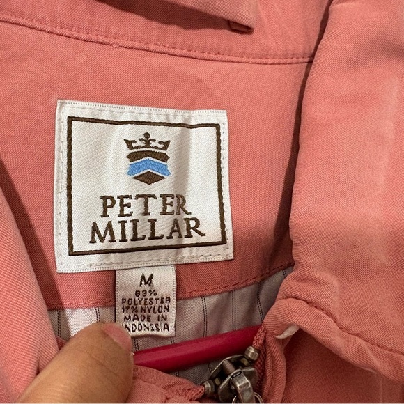 Peter Millar Mens Golf Jacket Salmon Full Zip Size M - Picture 5 of 12